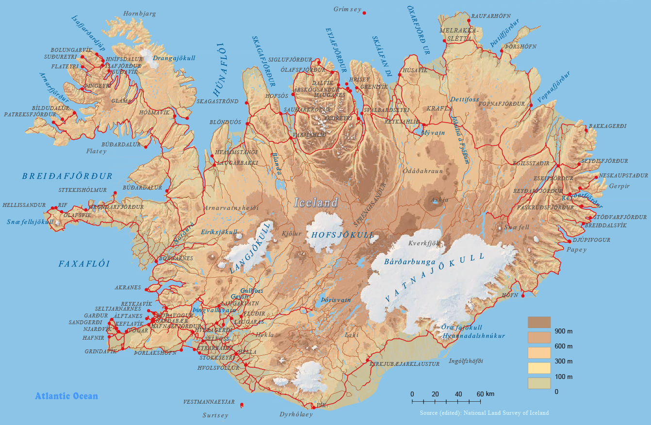 Map Iceland