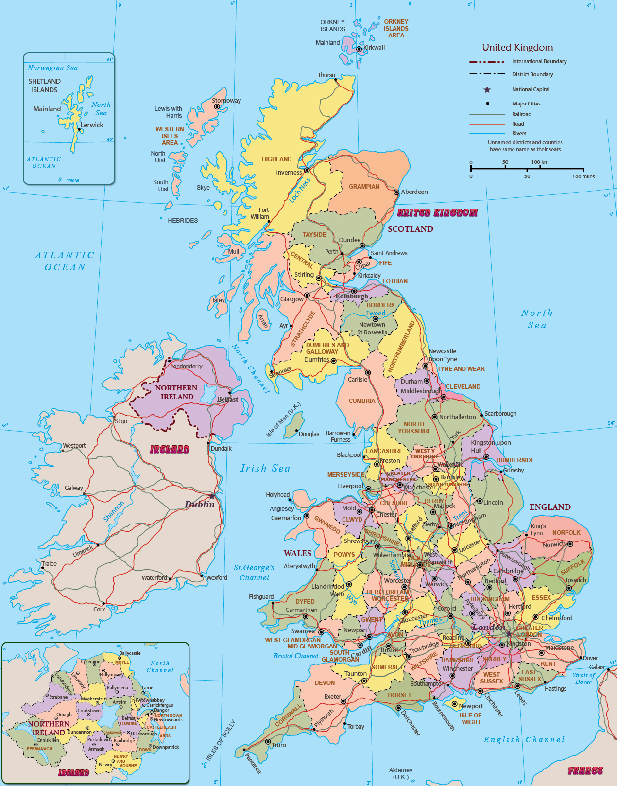 map of europe showing scotland United Kingdom Map England Wales Scotland Northern Ireland map of europe showing scotland