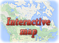 Mapa geografico Canada
