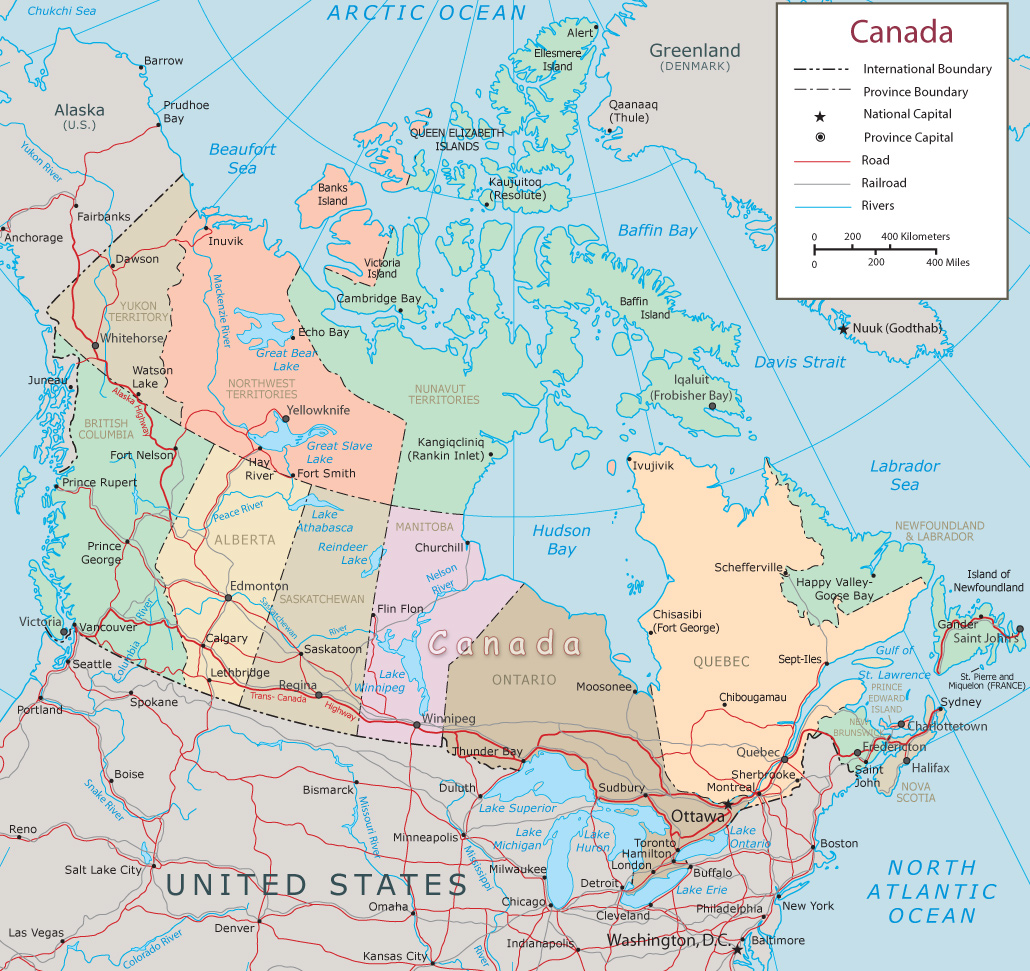 map of canada and alaska Map Of Canada map of canada and alaska