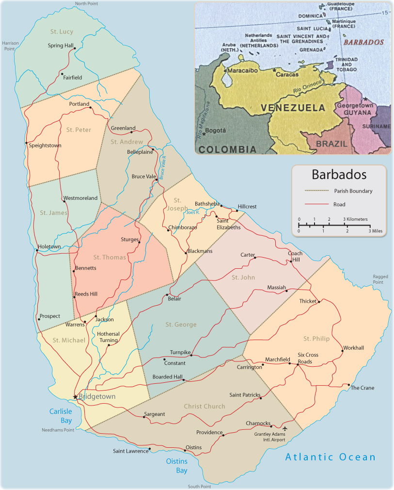 Map Barbados