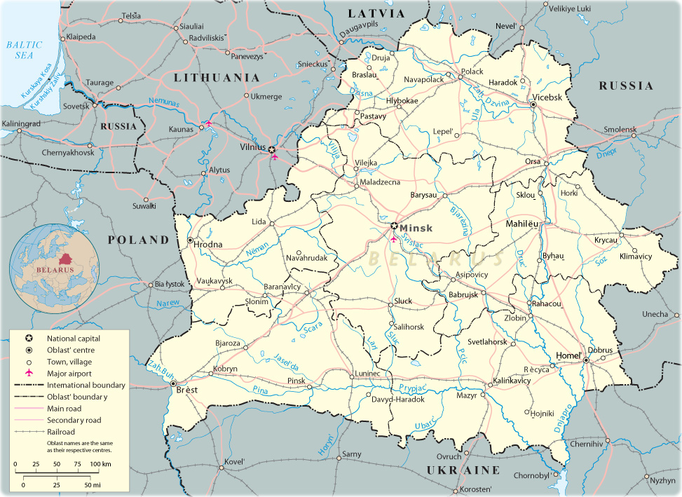 Map Belarus