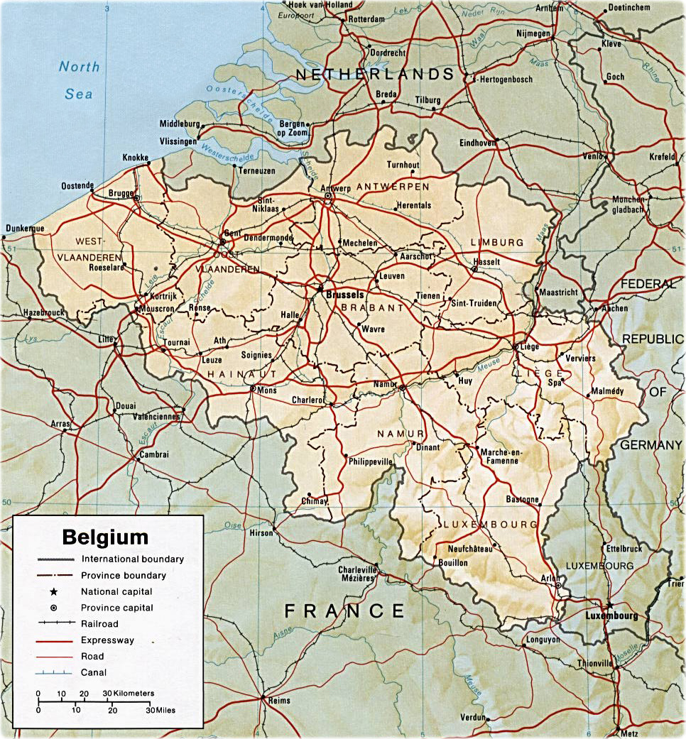 Map Belgium