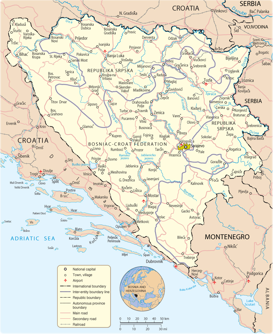 Map Bosnia