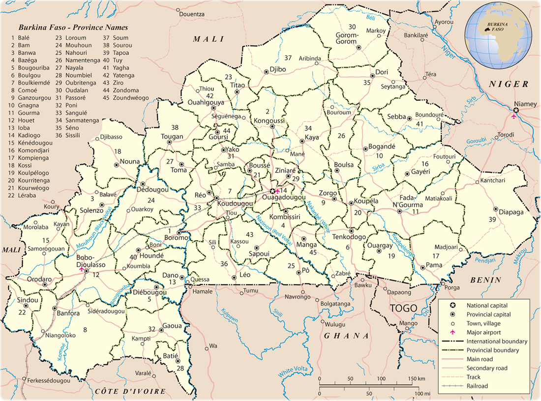 Map Burkina Faso
