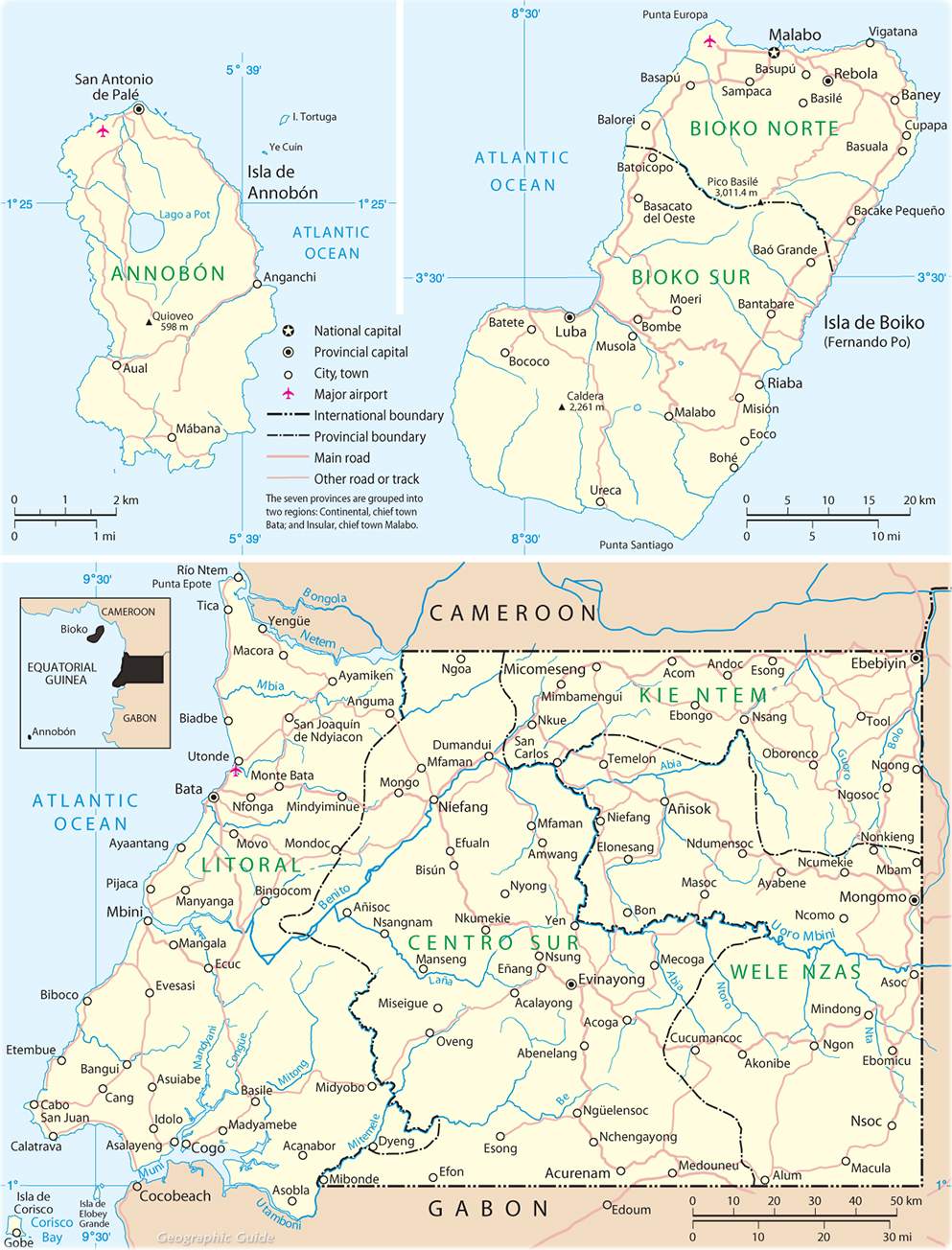 Map Equatorial Guinea