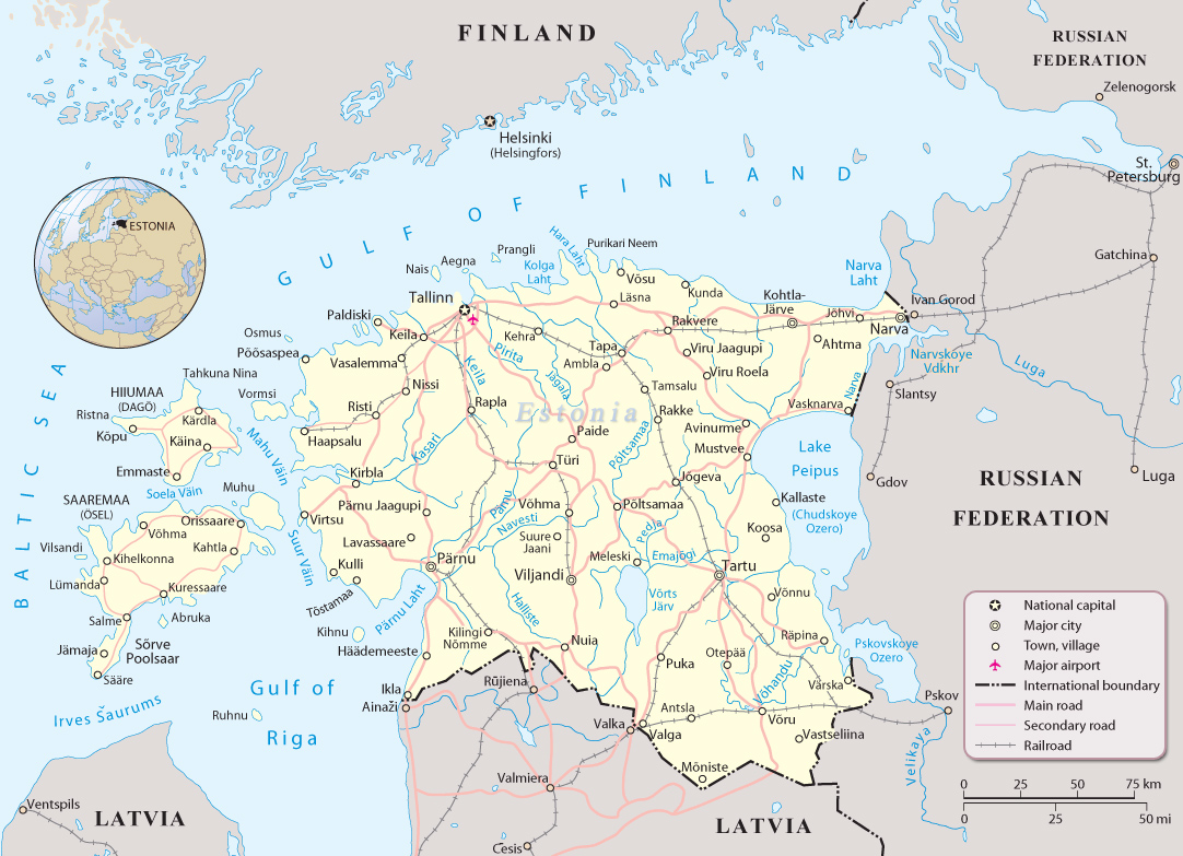 Map Estonia