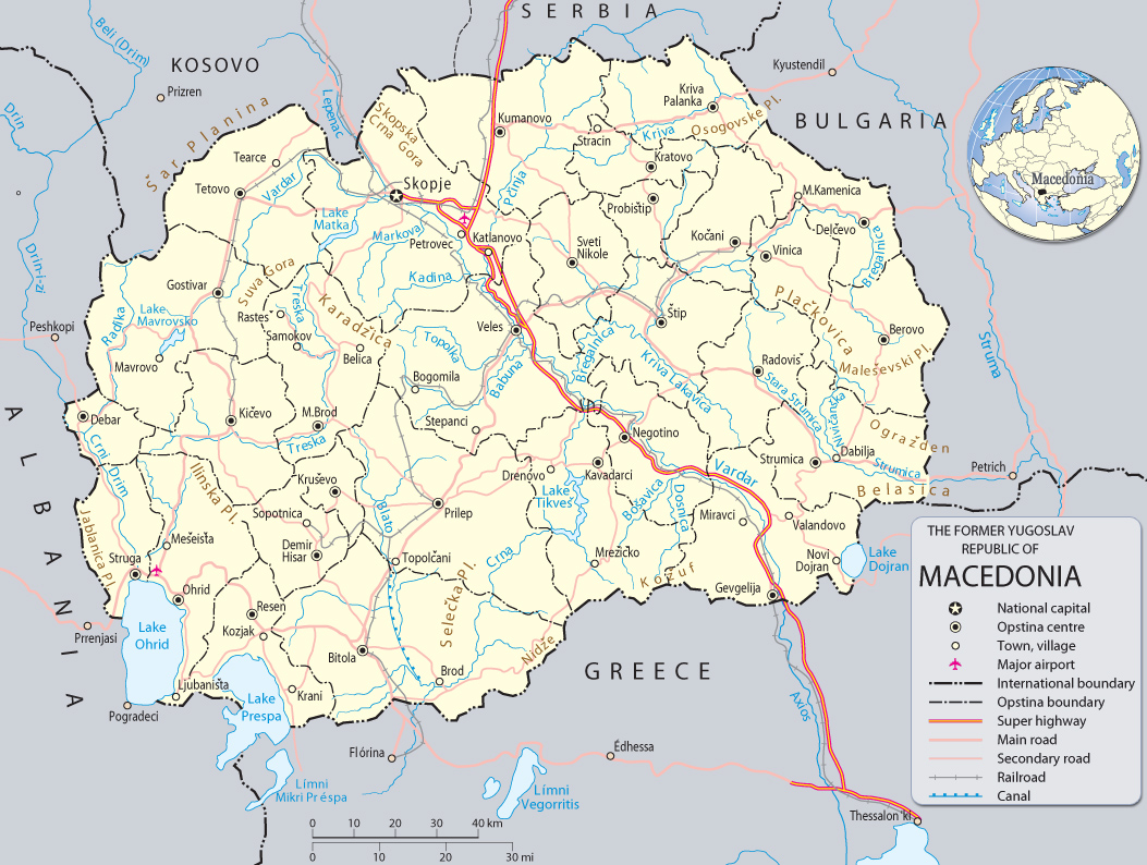Map Macedonia