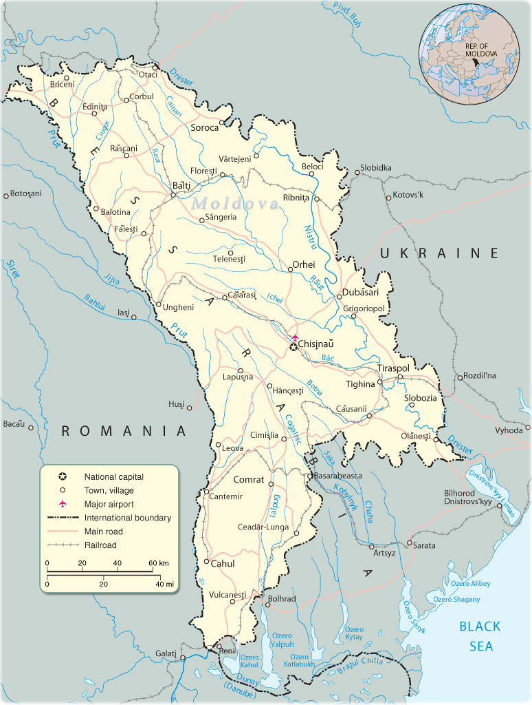 Map Moldova