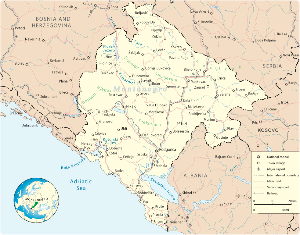 Map Montenegro