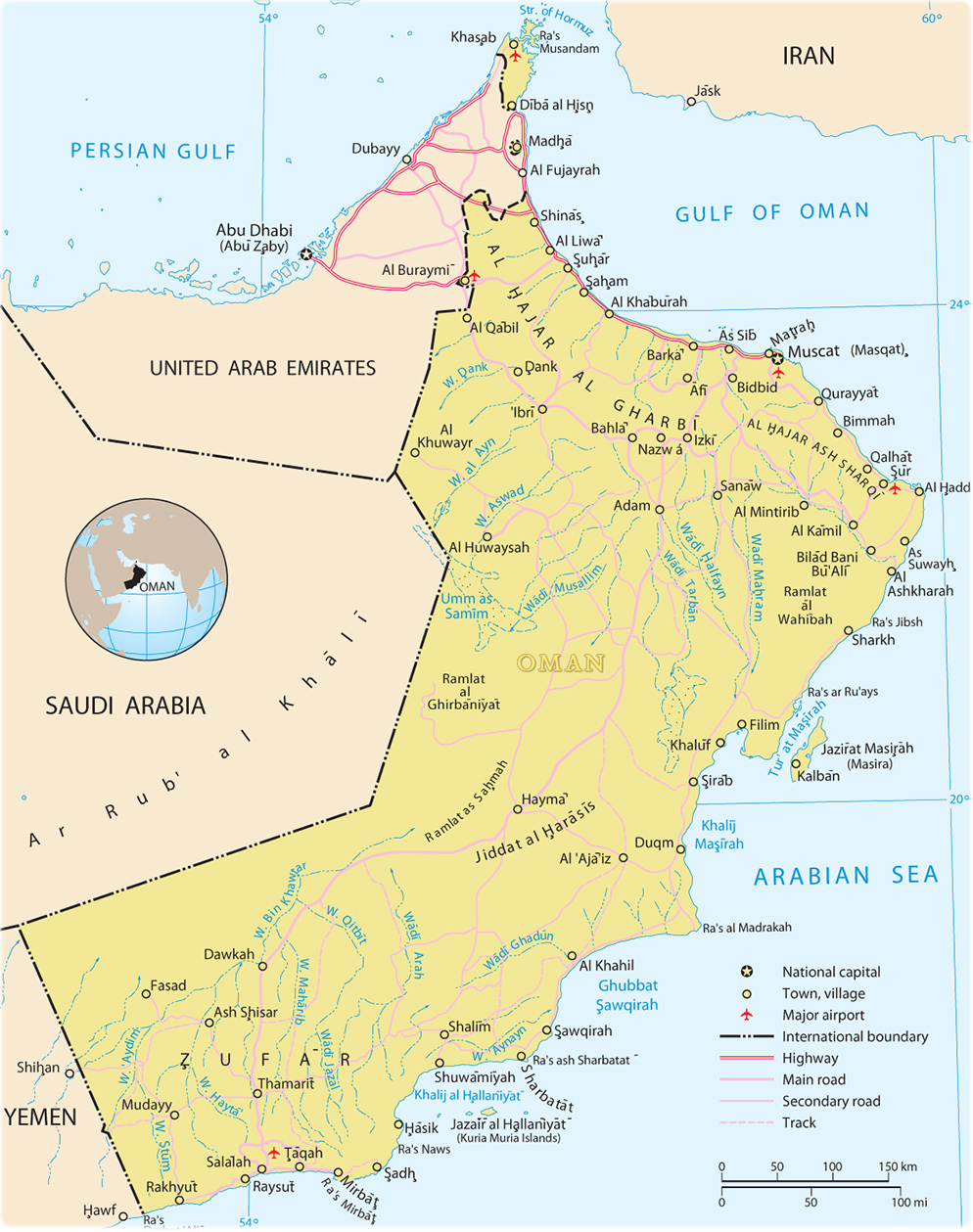 Map Oman