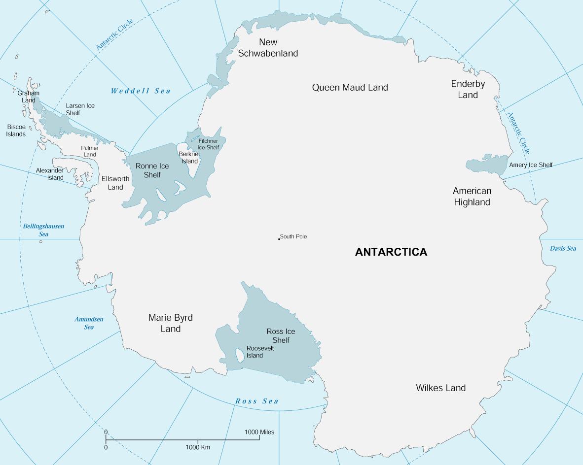 Map of Antarctica