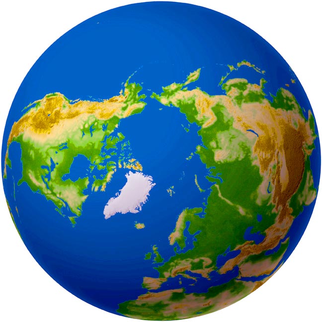 Arctic Region Globe
