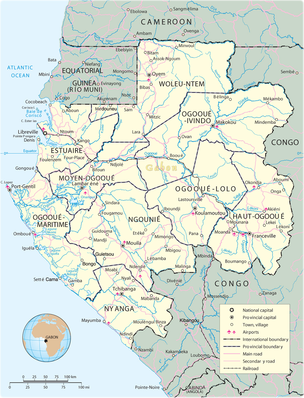 Map Gabon