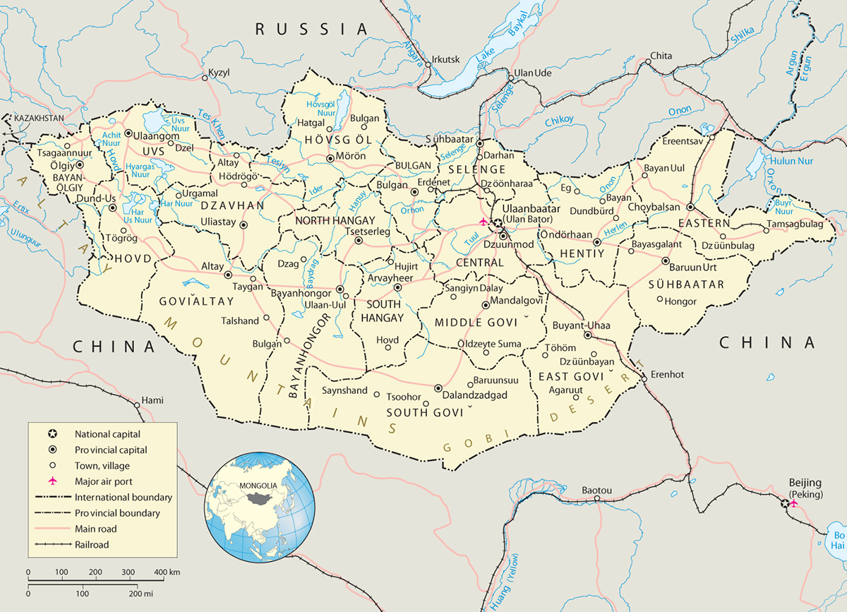 mongolian map