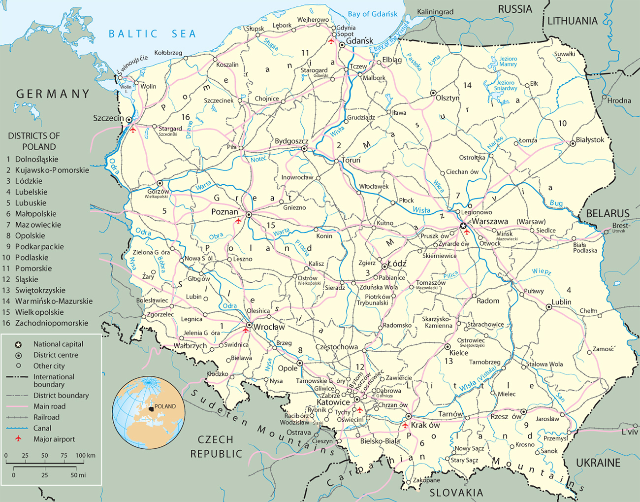 Map Poland