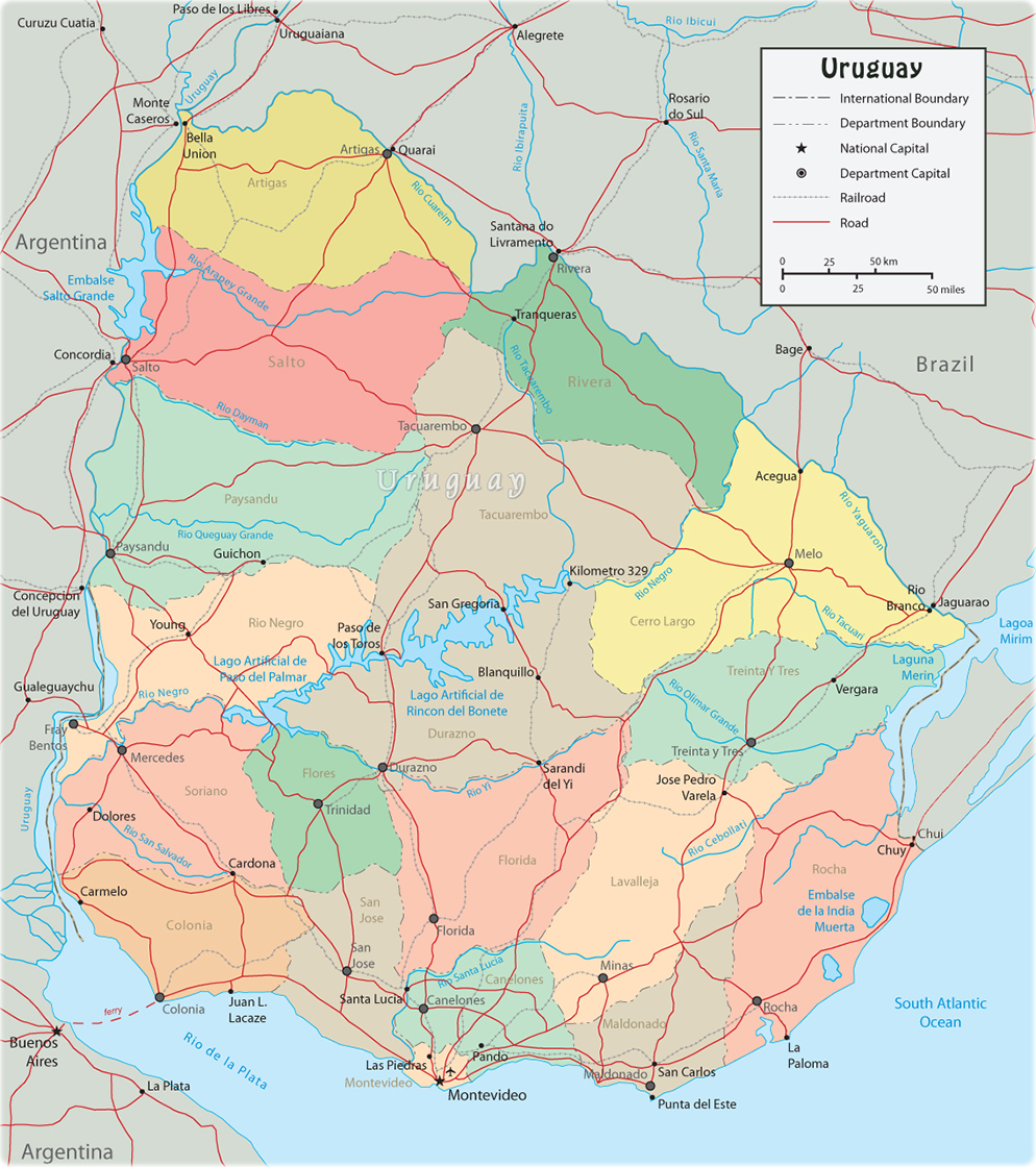 Map Uruguay