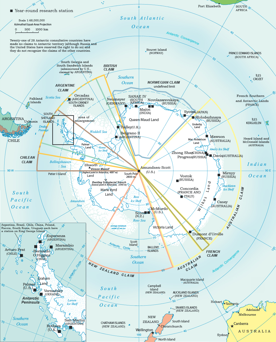 Political Map Of Antarctica