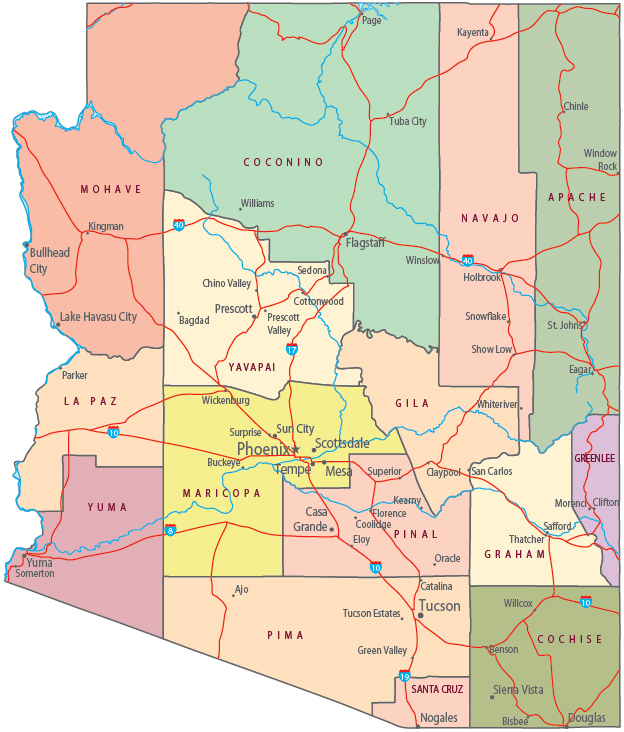 Political Map Arizona
