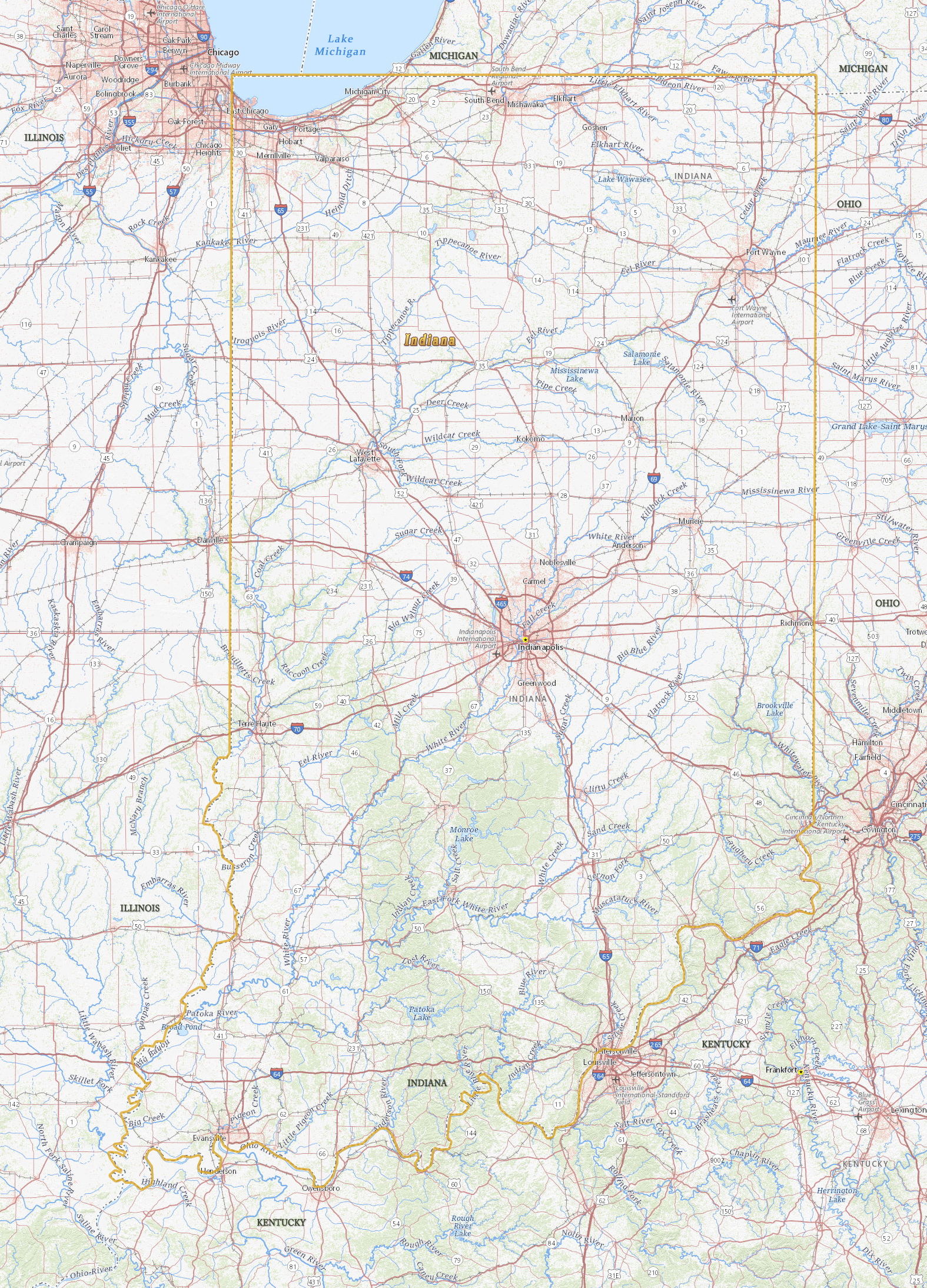 Indiana map