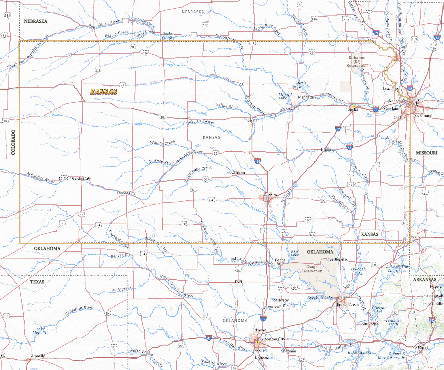 Kansas map