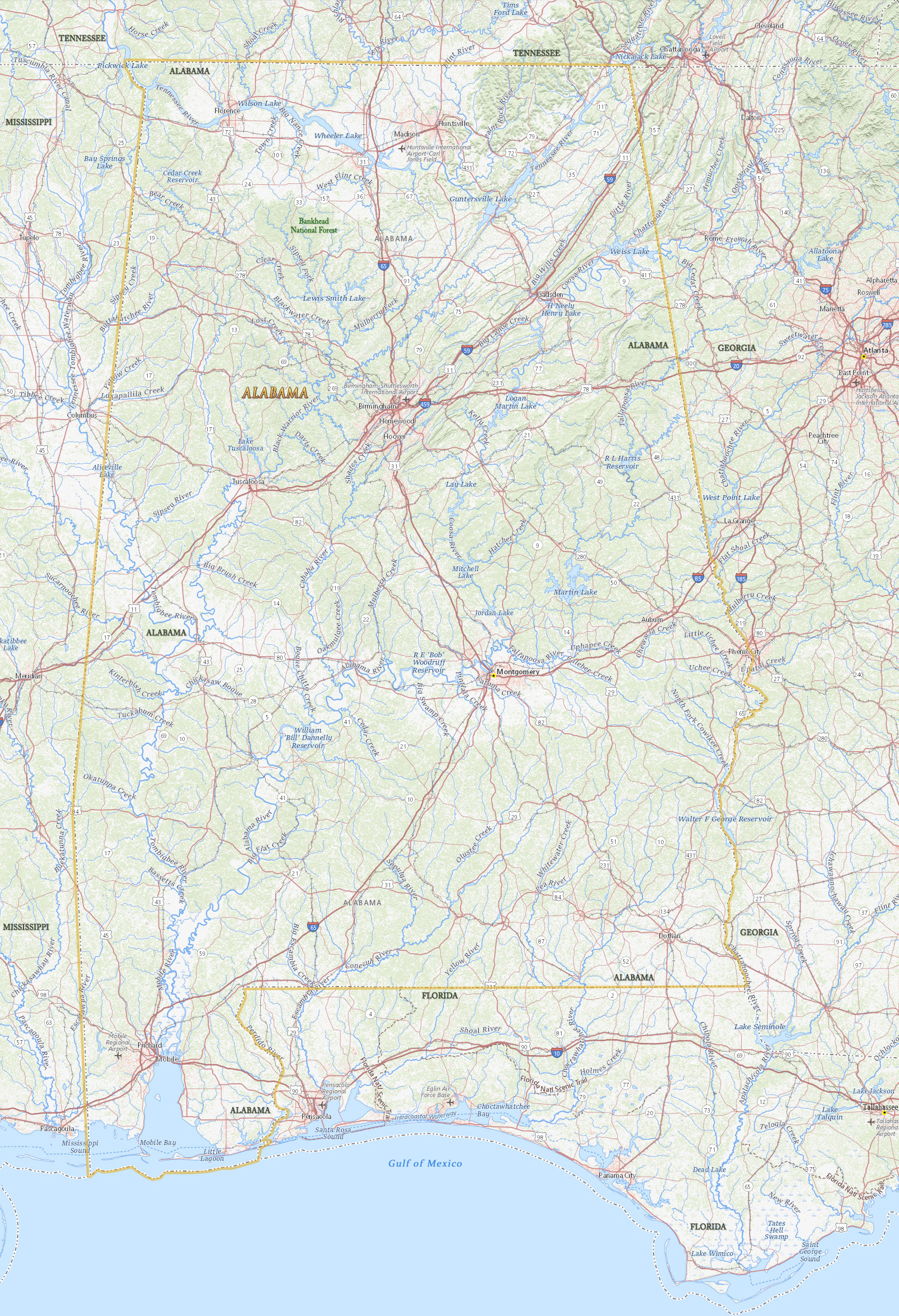 Map Alabama
