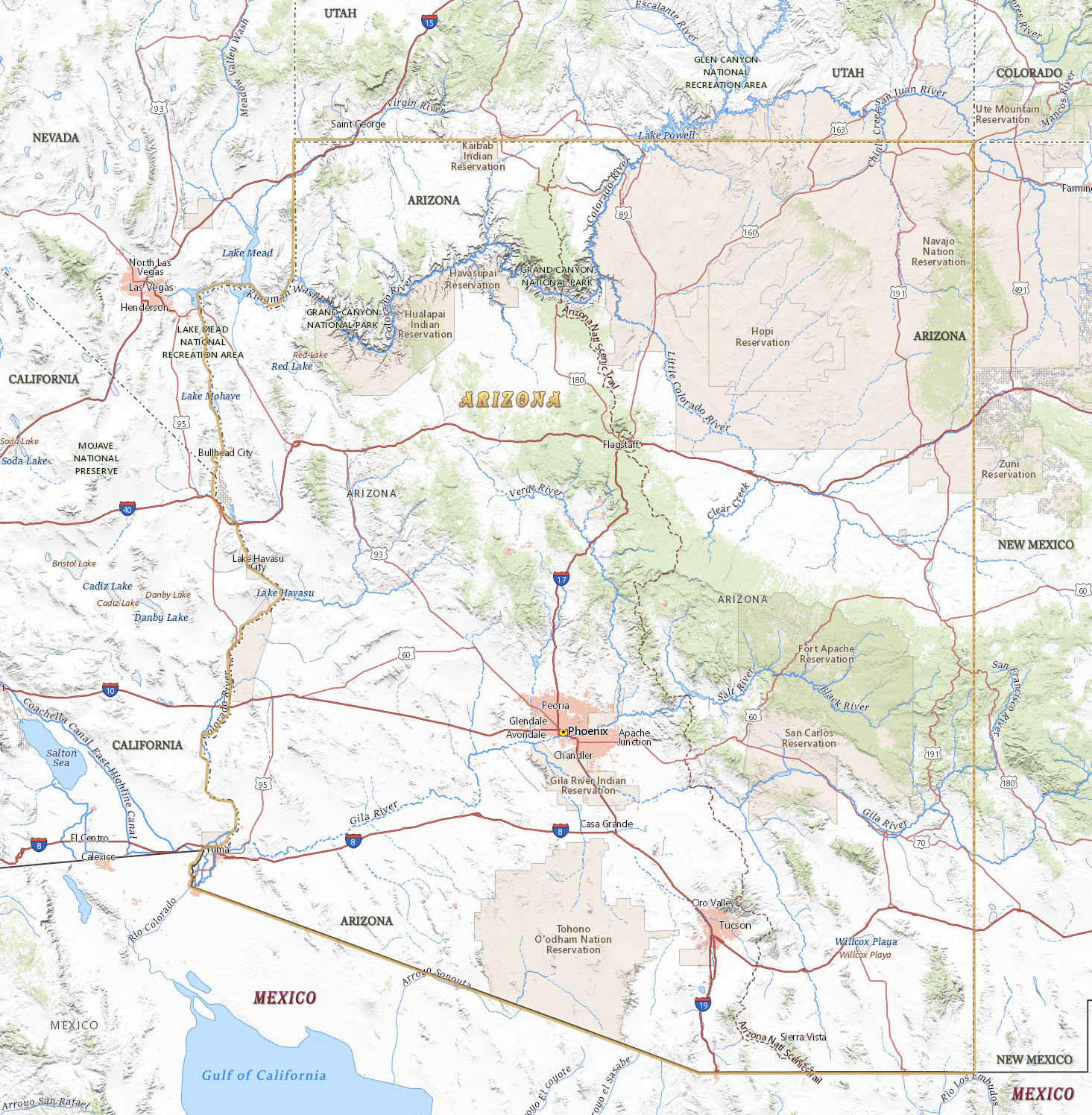 Map Arizona
