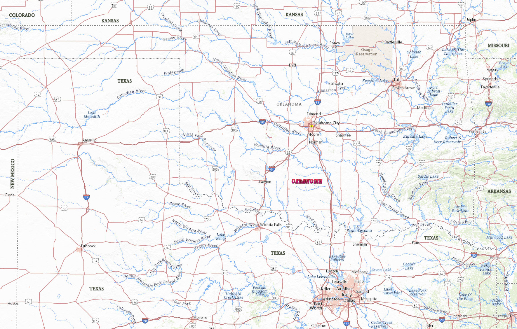 Map Oklahoma