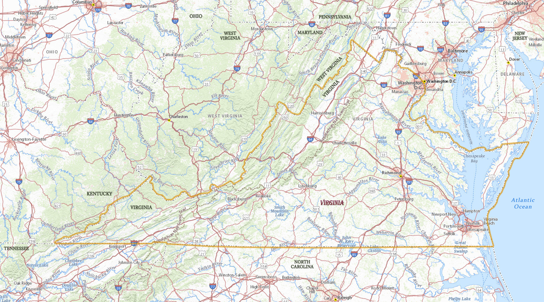 Map Virginia