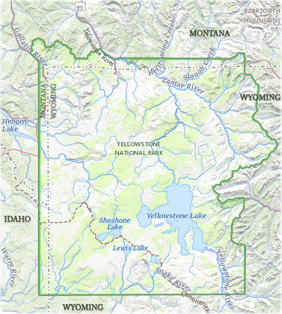 Map Yellowstone