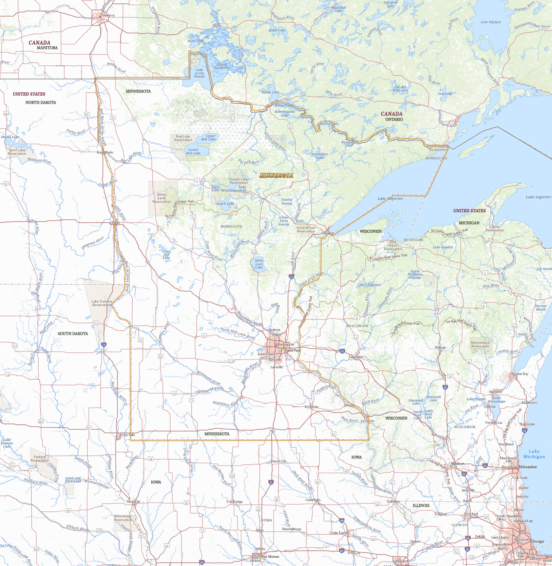 Minnesota map