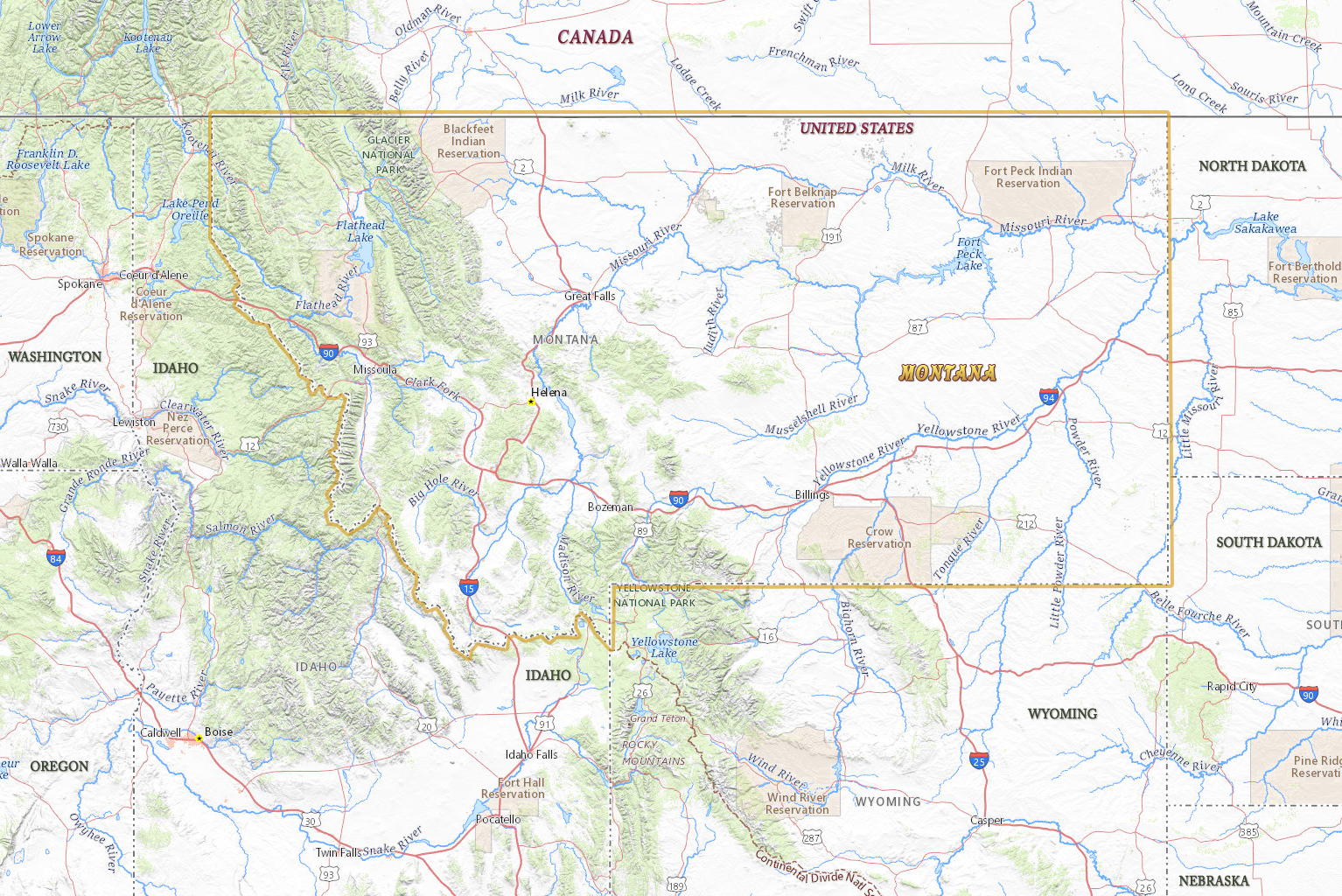 Montana map