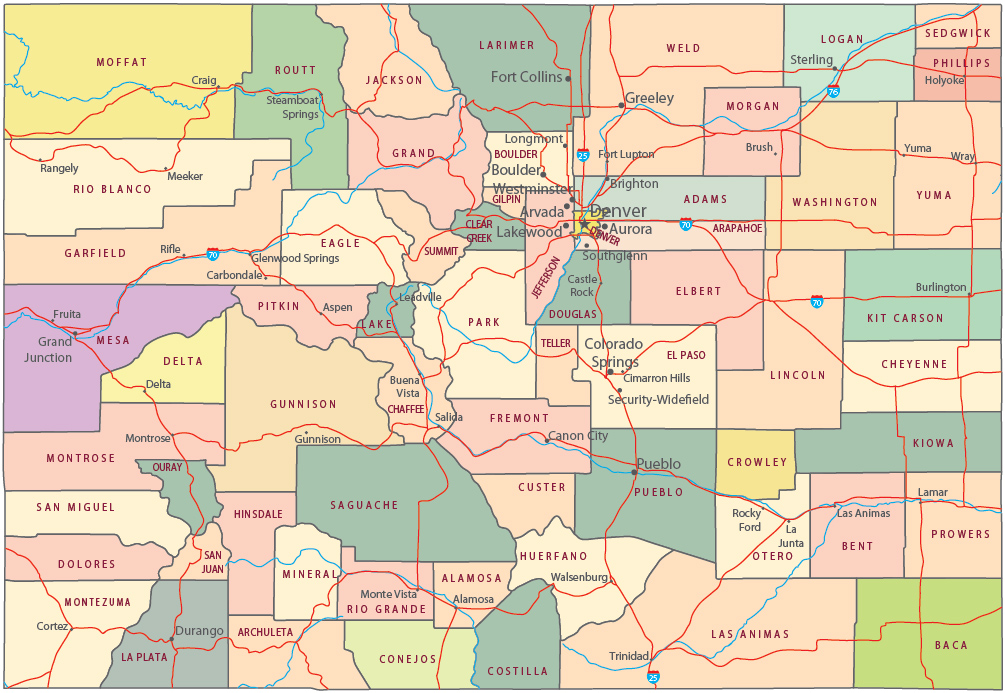 Political Map Colorado
