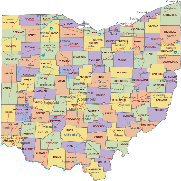 Political Map Ohio