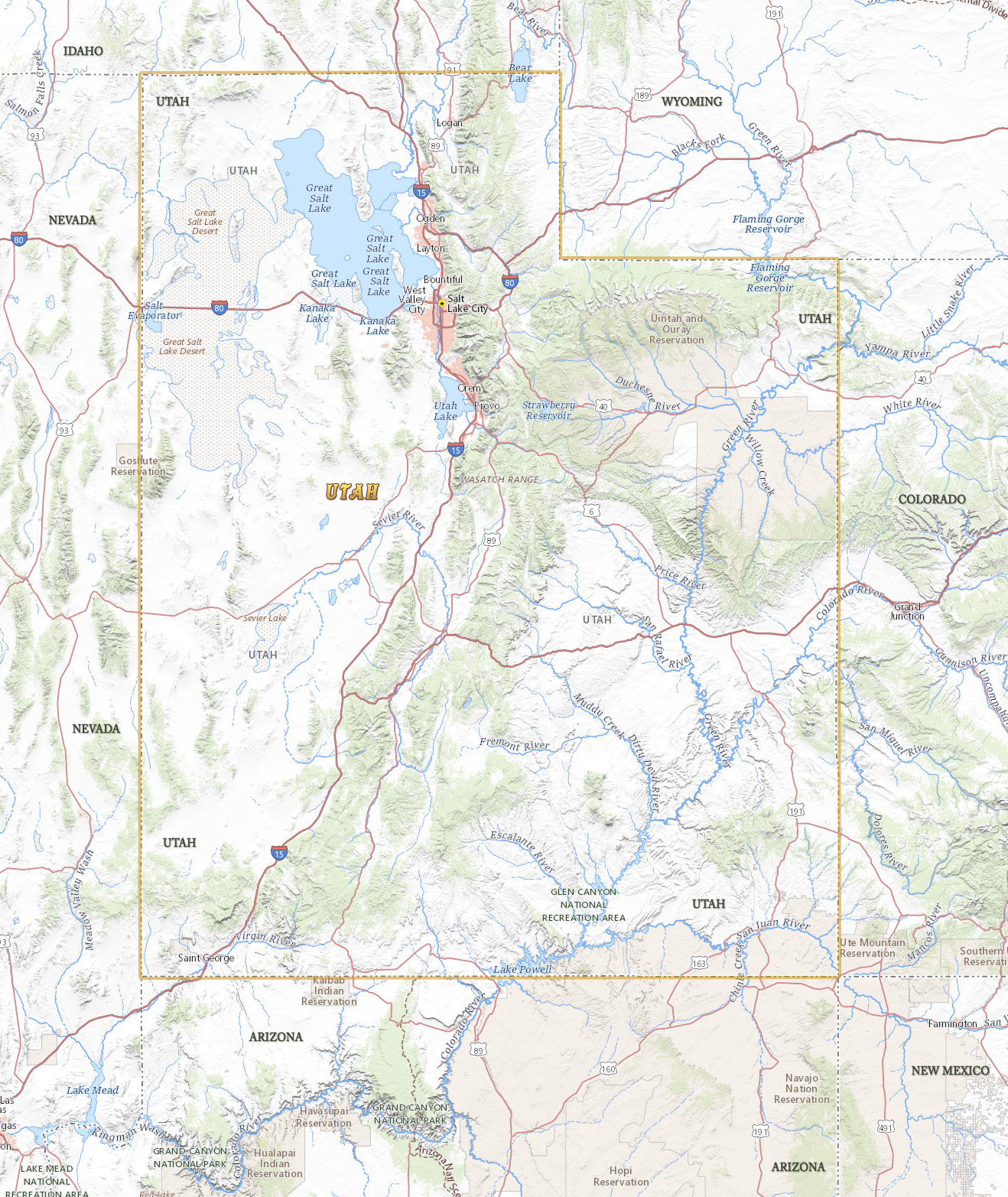 Utah map