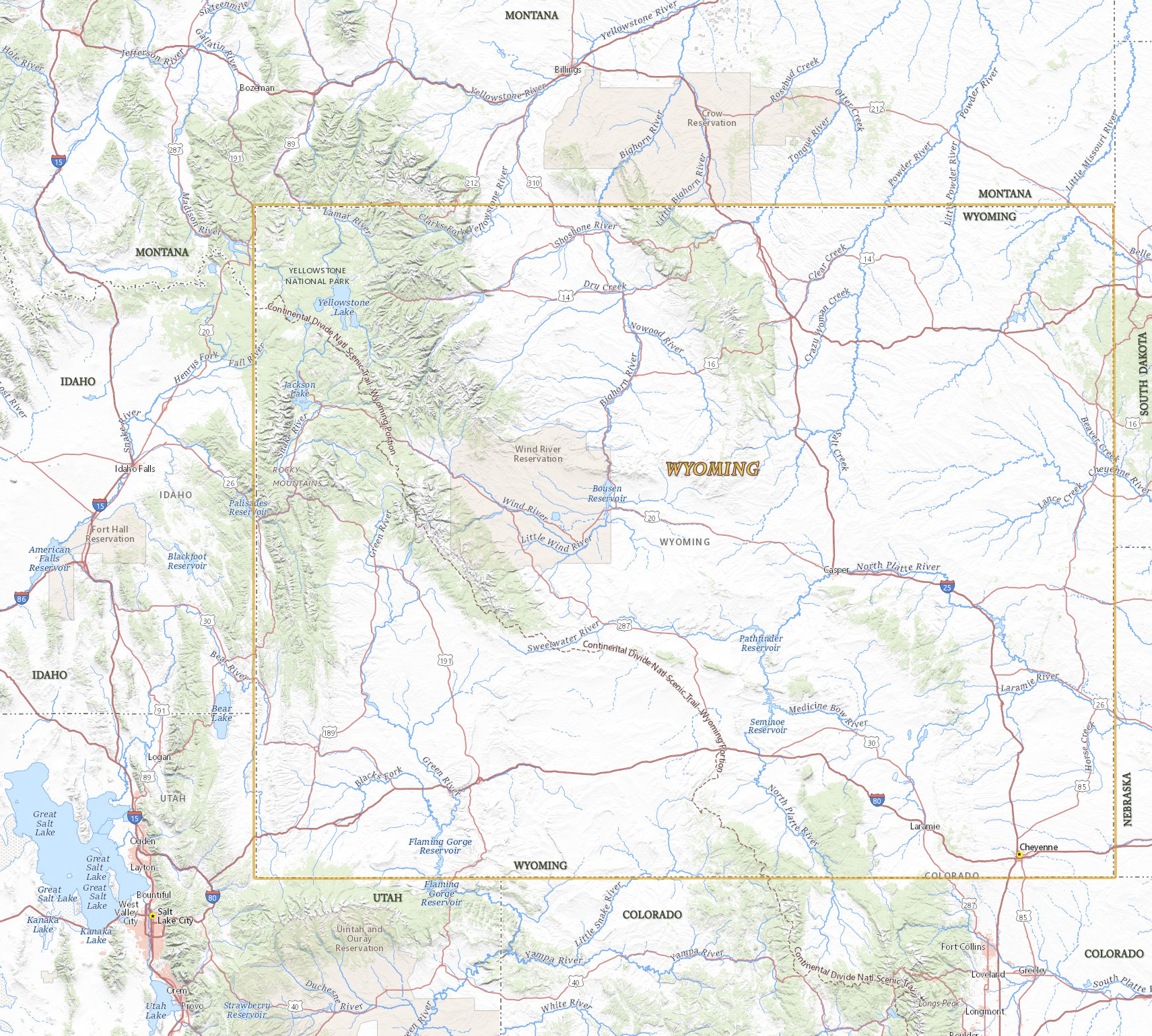 Wyoming map