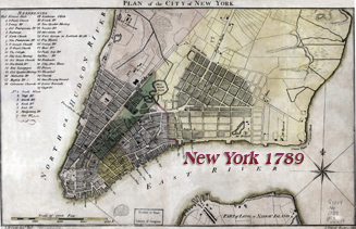 Historical map NY 1789
