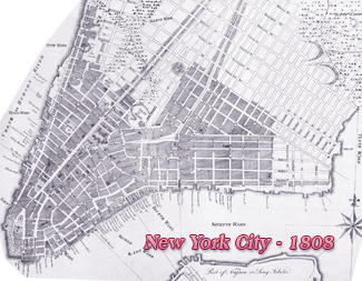 Map New York City Longworth 1808