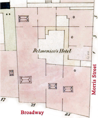 Delmonico’s Hotel map