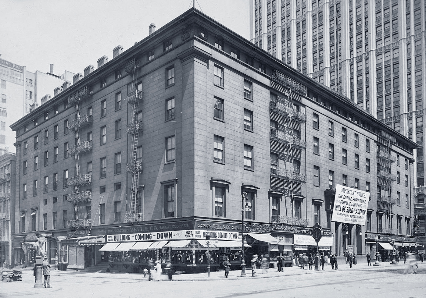 Manhattan Nyc Astor Maison Broadway/ Barclay/ Vesey Sts 1905 P/C 