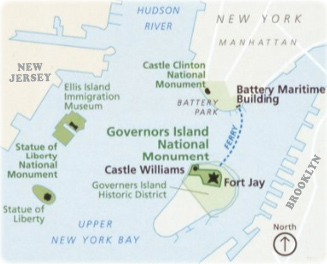 Governors Island map