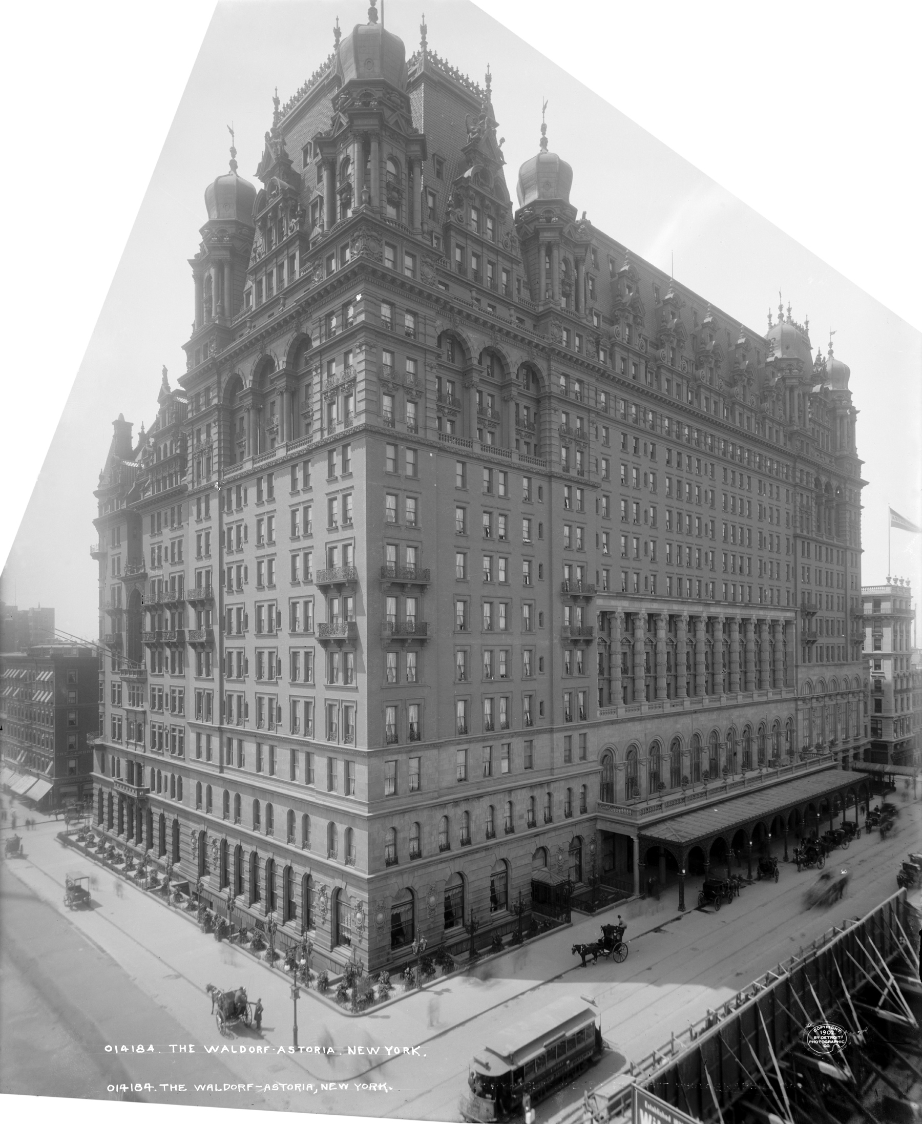 NEW YORK CITY 1930S 11x14 SILVER HALIDE PHOTO PRINT WALDORF ASTORIA HOTEL 