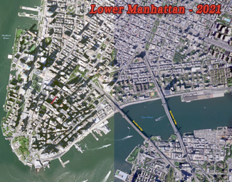 Lower Manhattan aerial image
